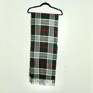 Plaid 100% Cashmere Made in Scottland Fringe Scarf
